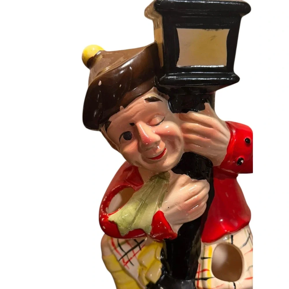 Vintage Kitsch Barware Figurine Cocktail Pick Holder Lamp MCM Retro Whimsical